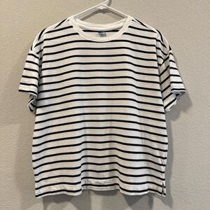 Boxy fit striped tee Size M